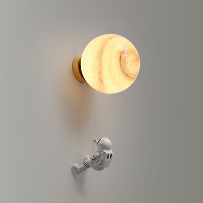 Moon Shape Wall Sconce Lighting Single Head Sconce Light Fixture for Kid's Bedroom