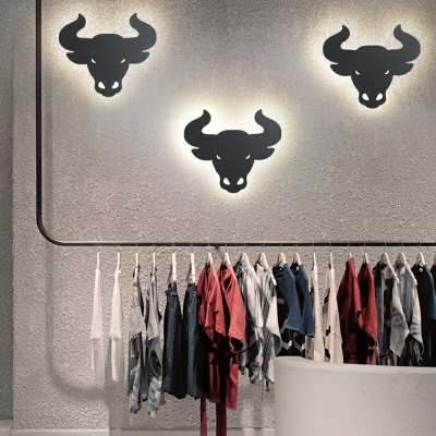 Ox-Shape Wall Sconce Lighting Metal LED Wall Mounted Light Fixture for Bedroom