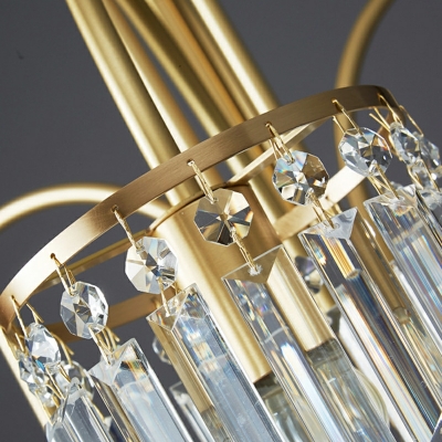 Traditional Crystal Pendant Lighting Fixtures Metal Chandelier Lighting