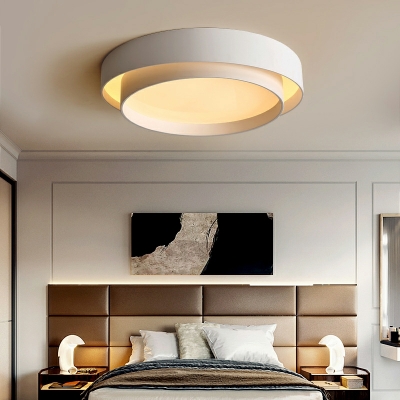 White LED Flushmount Ceiling Lamp Modern Minimalism Ceiling Mounted Light for Bedroom