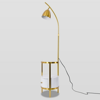 1-Light Floor Lamps Contemporary Style Bell Shape Metal Standing Light
