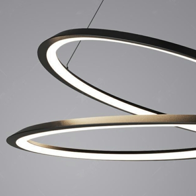 1-Light Pendant Ceiling Lights Minimalism Style Ring Shape Metal Hanging Lamp Kit