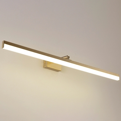 1-Light Wall Mount Lighting Contemporary Style Linear Shape Metal Vanity Strip Light