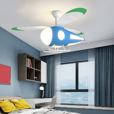 Modern Ceiling Fans Plane Creative Ceiling Lights for Children's Room