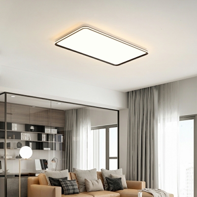 Square LED Flush Mount Ceiling Light Fixtures Modern Minimalism Ceiling Light Fixture for Living Room