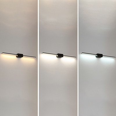 1-Light Make-Up Lighting Contemporary Style Linear Shape Metal Vanity Strip Light