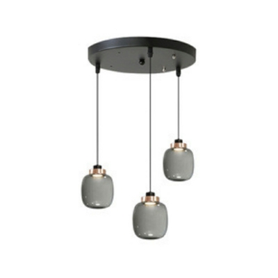 1-Light Pendant Ceiling Lights Modern Style Geometric Shape Glass Hanging Lamp Kit