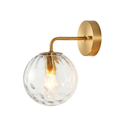 1-Light Sconce Lights Contemporary Style Ball Shape Metal Wall Mounted Lamps