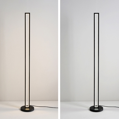 1-Light Standing Light Contemporary Style Linear Shape Metal Floor Lamps