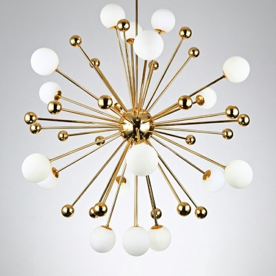 18-Light Flush Light Fixtures Contemporary Style Ball Shape Metal Ceiling Mounted Lights