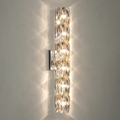 K9 Crystal Wall Sconce Lighting Metal G4 LED Wall Mount Light in Clear