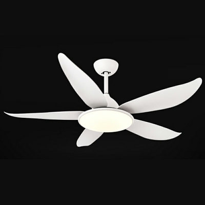 Metal Fan Lighting Minimalistic LED Ceiling Fan for Living Room Bedroom