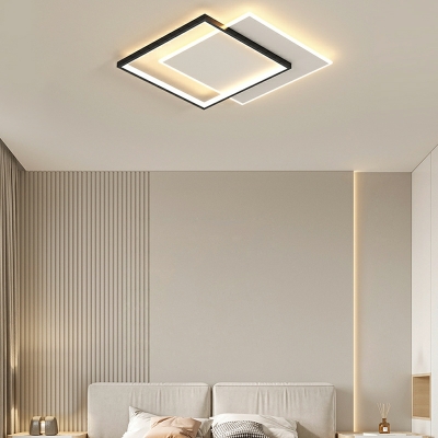 Square Flush Mount Ceiling Light Fixtures Modern LED Ceiling Mounted Light for Living Room
