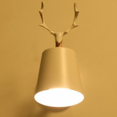 1-Bulb Wall Lamp Sconce Barrel Shape Modern Sconce Lighting for Kid's Bedroom