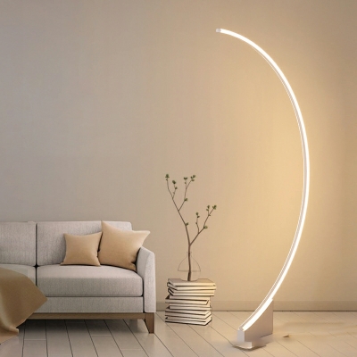 1 Light Floor Lamps Linear Shade Acrylic Standard Lamps for Living Room