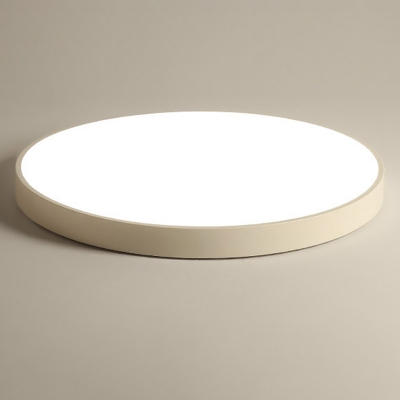 1-Light Flush Light Fixtures Simplistic Style Round Shape Metal Ceiling Mounted Lights