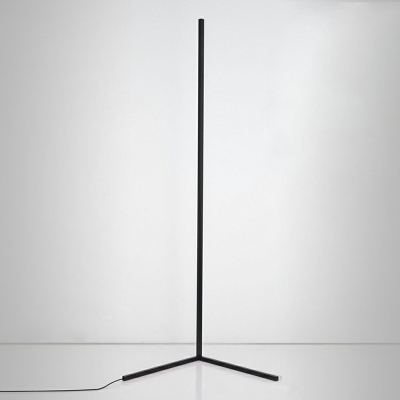 Black Linear Standing Light LED with Acrylic Shade Floor Standing Lamp
