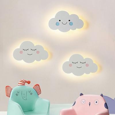 Cloud-Like Wall Sconce Lighting Metal LED Wall Mounted Light Fixture for Kid's Bedroom