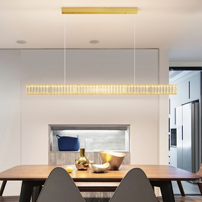 Island Light Fixtures Modern Style Crystal Flush Mount Chandelier for Living Room