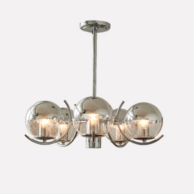 Metal and Glass Chandelier Pendant Lights Modern Suspension Light for Living Room