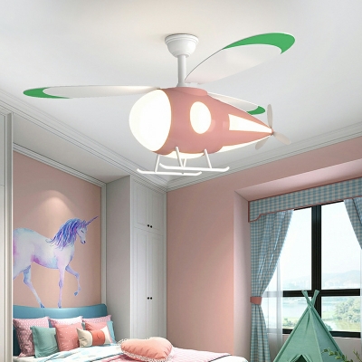 Modern Ceiling Fans Plane Creative Ceiling Lights for Children's Room