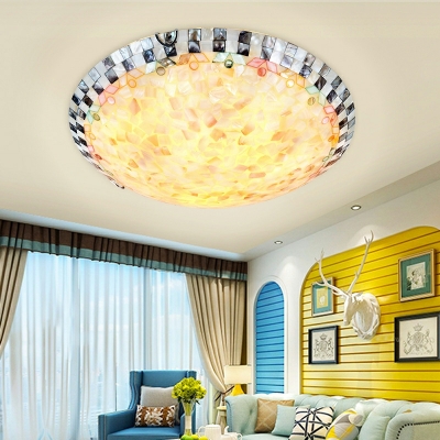Traditional Flush Mount Ceiling Lighting Fixture Tiffany Close To Ceiling Light for Bedroom