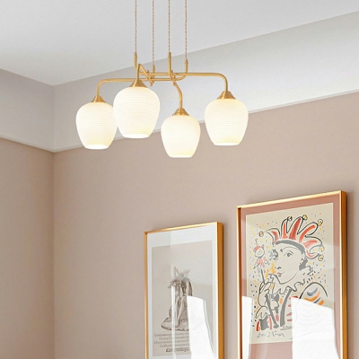 Vintage Glass Chandelier Lighting Fixtures Industrial Hanging Light Fixtures for Living Room