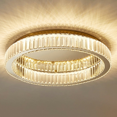 1-Light Ceiling Mounted Lights Modernist Style Ring Shape Metal Flush Light Fixtures