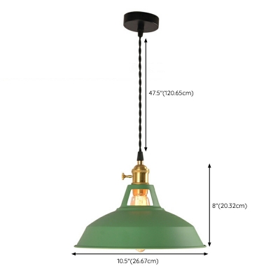 1-Light Hanging Lamp Kit Minimalism Style Cone Shape Metal Pendant Ceiling Lights