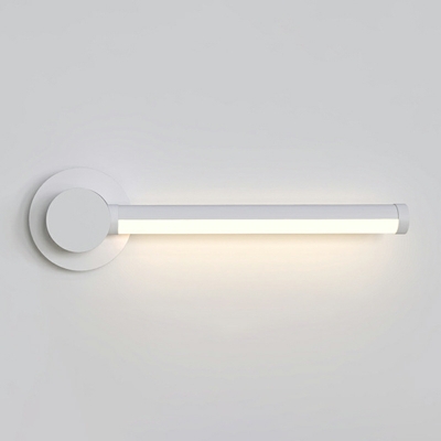 1-Light Wall Mount Lighting Minimalist Style Linear Shape Metal Sconce Light Fixtures
