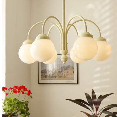 Globe Hanging Pendant Lights Modern Glass Chandelier Lighting for Living Room