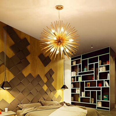 Globe Metal Chandelier Lighting Fixtures Modern Multi Pendant Light for Living Room