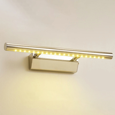 Industrial Warm Light Linear Vanity Light Fixtures Stainless Steel Led Vanity Light Strip