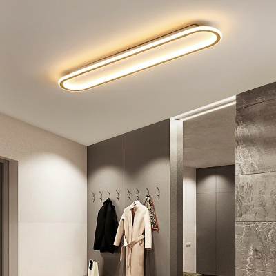 Metal Linear Led Flush Mount Ceiling Lights Modern Close to Ceiling Lamp for Living Room
