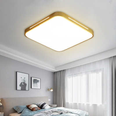 1 Light Flush Light Fixtures Modern Style Geometric Shape Metal Ceiling Mounted Lights