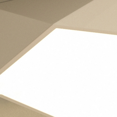 1-Light Flush Mount Lamp Contemporary Style Geometric Shape Metal Ceiling Mounted Fixture