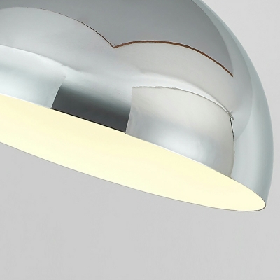 1-Light Hanging Ceiling Lights Dome Shape Metal Movable Pendant Lamps