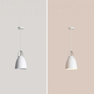1-Light Pendant Lighting Contemporary Style Bell Shape Metal Hanging Ceiling Light