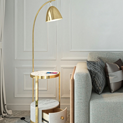 1-Light Standing Lamps Contemporary Style Geometric Shape Metal Floor Lights