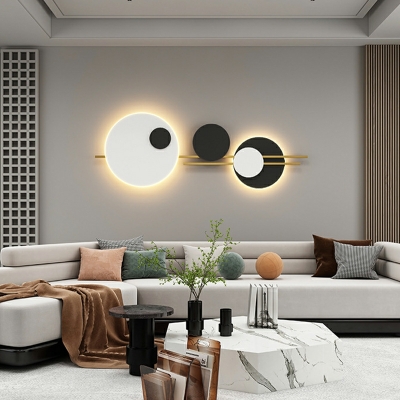 2-Light Sconce Lights Minimalism Style Geometric Shape Metal Wall Lighting Fixtures