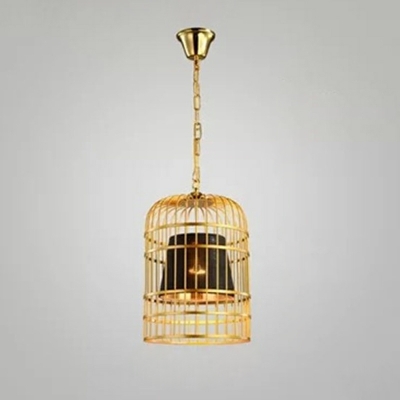 Chinese Style Wrought Iron Birdcage Chandelier Retro Creative Metal Decorative Chandelier