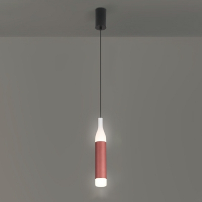 Nordic Multicolor Bottle-shaped Single Pendant Creative LED Hanging Lamp