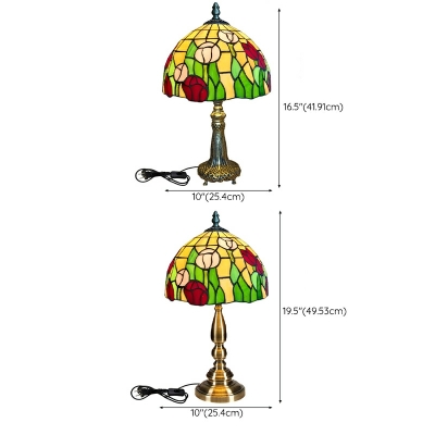 Nordic Stained Glass Table Lamp Modern Creative Metal Table Lamp