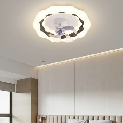 1-Light Flush Mount Lamp Simplistic Style Cloud Shape Metal Ceiling Mounted Fixture