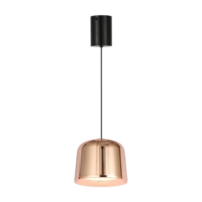 1-Light Mini Pendant Lighting Minimalism Style Bowl Shape Metal Hanging Ceiling Light
