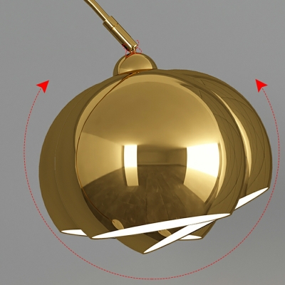1-Light Standing Lamps Contemporary Style Globe Shape Metal Floor Lights