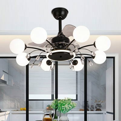 11-Light Hanging Lamp Kit Minimalism Style Globe Shape Ceiling Pendant Light