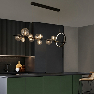 11-Light Pendant Lighting Fixtures Industrial Style Bubble Shape Metal Hanging Island Lights