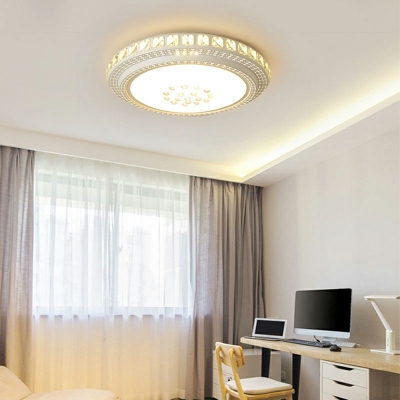 2-Light Flushmount Lighting Contemporary Style Geometric Shape Metal Ceiling Mounted Fixture