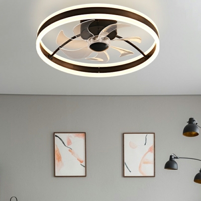 Flush Fan Light Fixtures Modern Style Acrylic Flush Light for Living Room